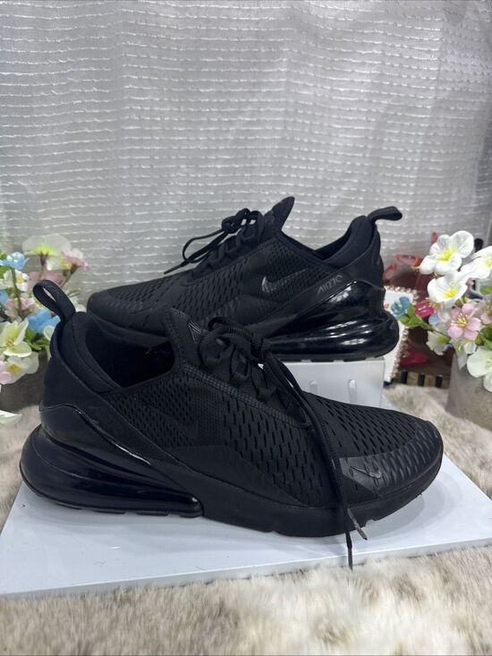 (B) Nike Air Max 270 Triple Black Casual Walking Sneakers Men,Sz 11.5,AH8050 005